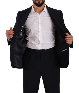 Traje Formal de Poliéster de Un Solo Botón en Azul