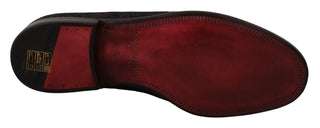Zapatillas mocasines de brocado floral negro