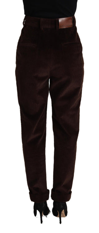 Bordeaux Cordhose aus Baumwolle mit schmal zulaufendem Bein