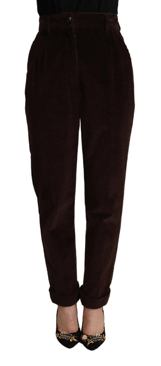 Bordeaux Cordhose aus Baumwolle mit schmal zulaufendem Bein