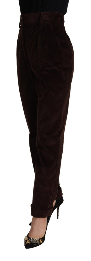 Bordeaux Cordhose aus Baumwolle mit schmal zulaufendem Bein