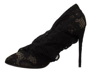 Botas negras elásticas con encaje Taormina