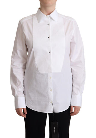 Weißes Baumwollkleid, Kragen, Langarmshirt, Oberteil