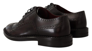 Violette Oxford-Fullbrogue-Schuhe aus Leder