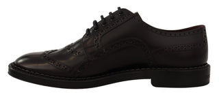 Violette Oxford-Fullbrogue-Schuhe aus Leder