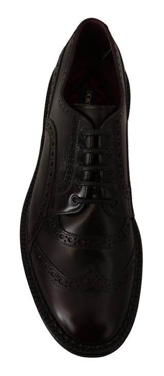 Violette Oxford-Fullbrogue-Schuhe aus Leder