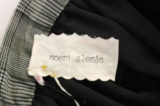 Falda corta de lana a cuadros gris