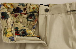 Beige Baumwollchino-Hose