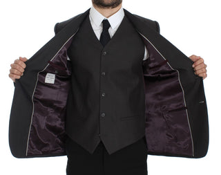 Graues Slim Fit Leinen-Sakko