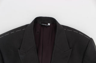 Graues Slim Fit Leinen-Sakko