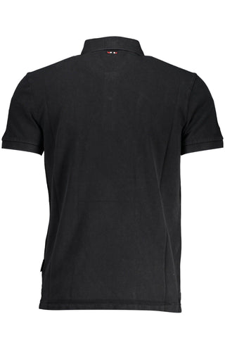 Black Cotton Polo Shirt