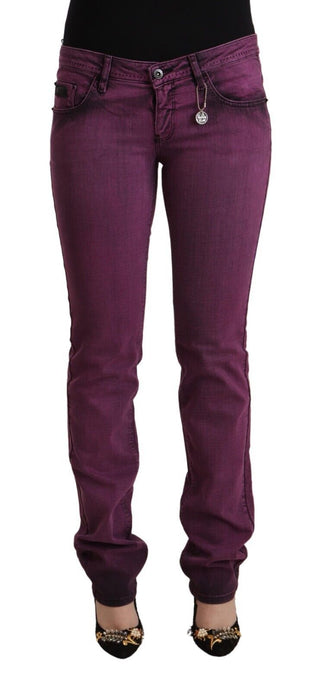 Lila Jeans aus Baumwoll-Stretch im Slim Fit