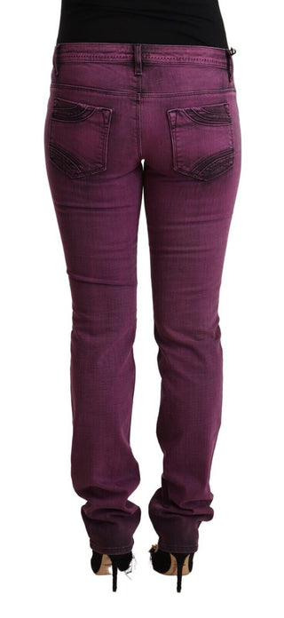 Lila Jeans aus Baumwoll-Stretch im Slim Fit