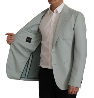 Hellgrüner Kaschmir-Seiden-Blazer