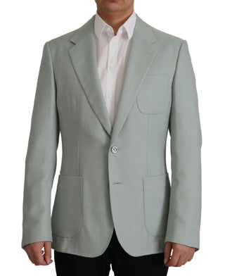 Hellgrüner Kaschmir-Seiden-Blazer