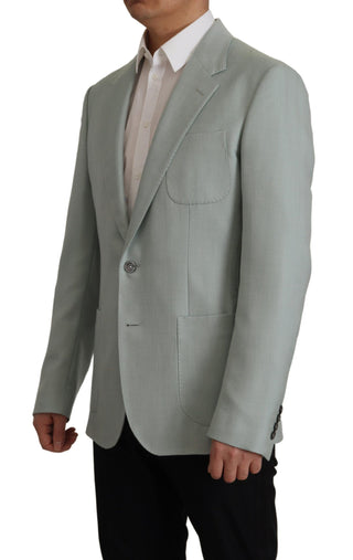 Hellgrüner Kaschmir-Seiden-Blazer