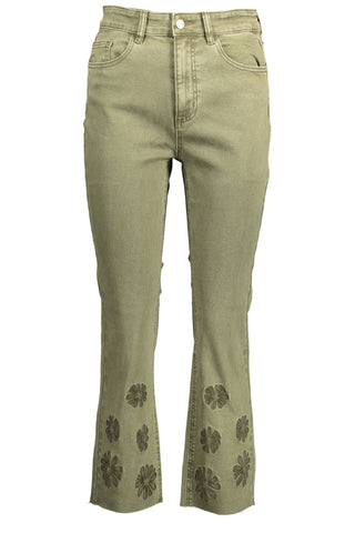 Jeans y pantalones de algodón verde