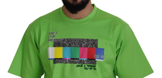 Grünes Baumwoll-DG CHANNEL Top T-Shirt