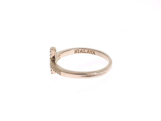 Anillo de cruz de CZ de plata 925