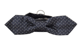 Blau-graue Polka Dot 100% Seide Herrenfliege