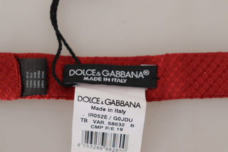 Red 100% Silk Adjustable Neck Papillon Tie