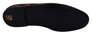 Blaue Rust florale Slipper Loafers Schuhe