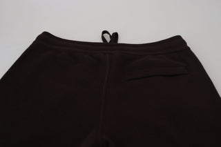 Braune Kaschmirhose mit Kordelzug