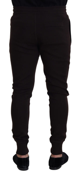 Braune Kaschmirhose mit Kordelzug