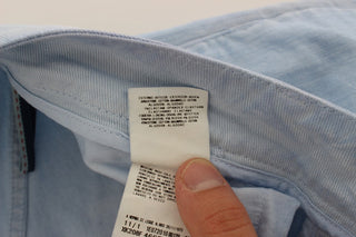 Jeans de algodón azul de corte bajo