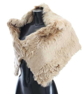 Bufanda de cuello de alpaca beige