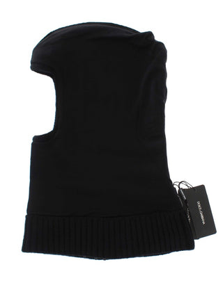 Gorro bufanda de lentejuelas de punto negro