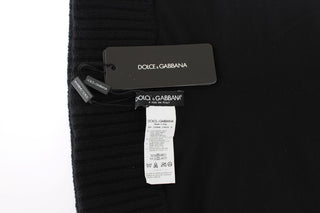 Gorro bufanda de lentejuelas de punto negro