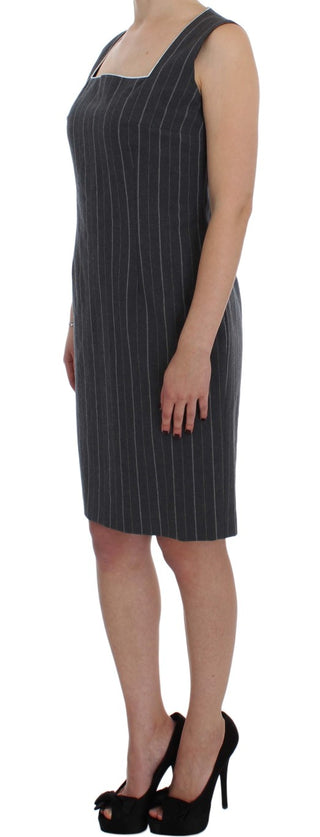 Conjunto de vestido de corte ajustado gris y blazer