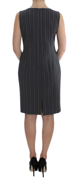Conjunto de vestido de corte ajustado gris y blazer