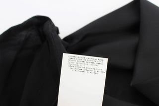 Schwarze Wickelbluse