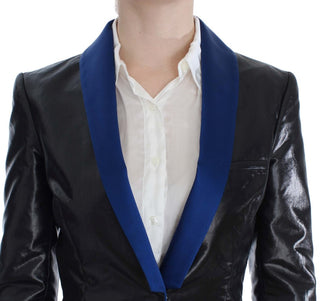 Schwarzer, zweiteiliger Anzug mit Rock und Blazer