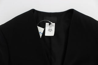 Schwarzer, zweiteiliger Anzug mit Rock und Blazer
