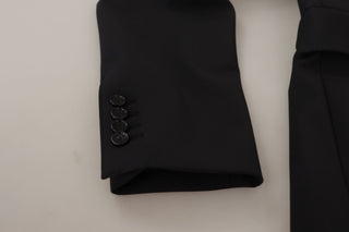 Herren Blazer Schwarz Wolle Einreihiger Mantel