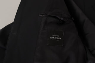 Herren Blazer Schwarz Wolle Einreihiger Mantel