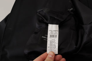 Herren Blazer Schwarz Wolle Einreihiger Mantel