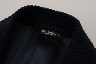Herren Strickjacke aus schwarzer Baumwolle, langer Mantel