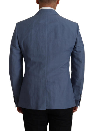 Blazer chaqueta azul de un solo botón con logo