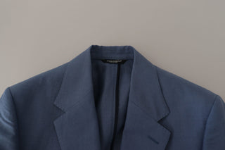 Blazer chaqueta azul de un solo botón con logo