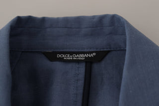 Blazer chaqueta azul de un solo botón con logo