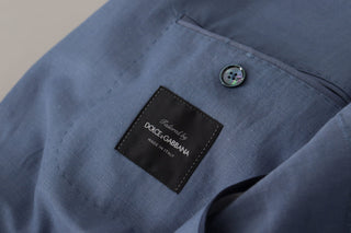 Blazer chaqueta azul de un solo botón con logo