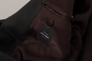 Schwarzer Einreihiger Blazer Aus Wolle