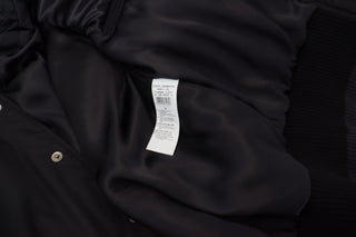 Schwarze Nylonkristalle Mantelknöpfe Jacke