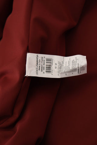 Red Wool Double Breasted Coat Jacket