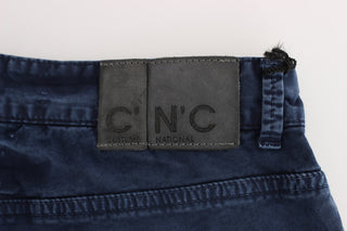 Jeans de mezclilla de mezcla de algodón azul