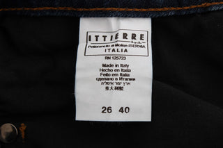 Bootcut-Jeans aus blauem Baumwollgemisch